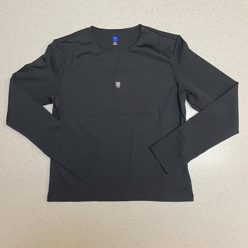 YEEZY GAP Engineered by Balenciaga Second Skin LS Tee Black Women's Size L NWT